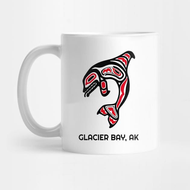 Glacier Bay, Alaska Red Orca Killer Whales Native American Indian Tribal Gift by twizzler3b